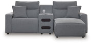 Modmax Power Reclining Sectional with Chaise Ashley Furniture Sectional 3-Piece: Right-Arm Facing Power Reclining Chaise/C Fresh Start Furniture