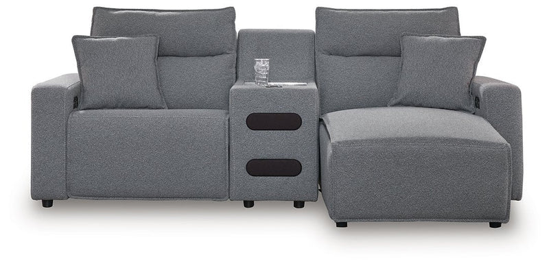 Modmax Power Reclining Sectional with Chaise Ashley Furniture Sectional 3-Piece: Right-Arm Facing Power Reclining Chaise/C Fresh Start Furniture