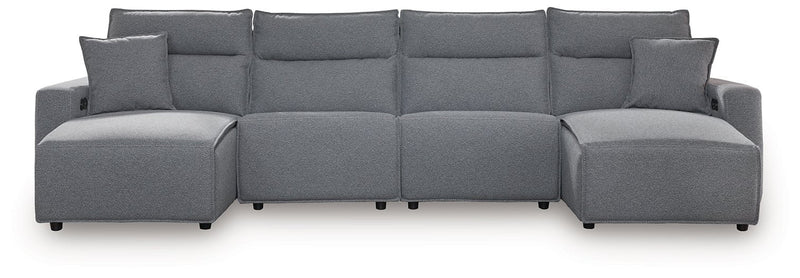 Modmax Power Reclining Sectional with Chaise Ashley Furniture Sectional 4-Piece: Left-Arm Facing Power Reclining Chaise/2- Fresh Start Furniture