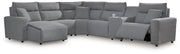 Modmax Power Reclining Sectional with Chaise Ashley Furniture Sectional 6-Piece: Right-Arm Facing Power Recliner/Power Arm Fresh Start Furniture