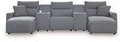 Modmax Power Reclining Sectional with Chaise Ashley Furniture Sectional 5-Piece: Left-Arm Facing Power Reclining Chaise/Ar Fresh Start Furniture