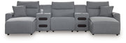 Modmax Power Reclining Sectional with Chaise Ashley Furniture Sectional 5-Piece: Left-Arm Facing Power Reclining Chaise/Ar Fresh Start Furniture