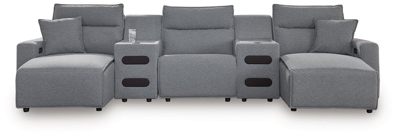 Modmax Power Reclining Sectional with Chaise Ashley Furniture Sectional 5-Piece: Left-Arm Facing Power Reclining Chaise/Ar Fresh Start Furniture