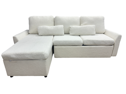 Latitude Run Sherpa Sleeper Sectional Sofa with Chaise