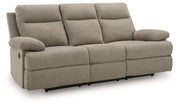 Side-Swipe Reclining Sofa with Drop Down Table Ashley Furniture Sofa  Fresh Start Furniture