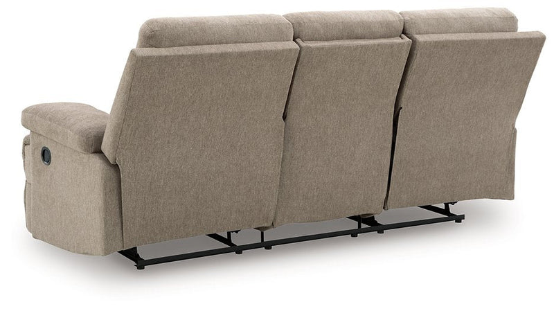 Side-Swipe Reclining Sofa with Drop Down Table Ashley Furniture Sofa  Fresh Start Furniture