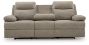 Side-Swipe Reclining Sofa with Drop Down Table Ashley Furniture Sofa  Fresh Start Furniture