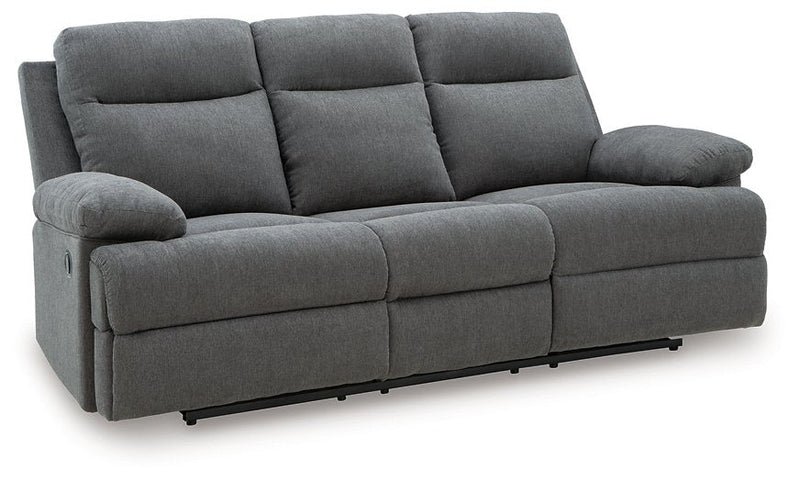 Side-Swipe Reclining Sofa with Drop Down Table Ashley Furniture Sofa  Fresh Start Furniture