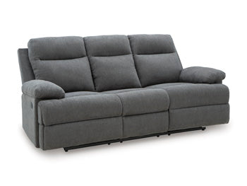 Side-Swipe Reclining Sofa with Drop Down Table Ashley Furniture Sofa  Fresh Start Furniture