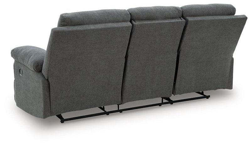 Side-Swipe Reclining Sofa with Drop Down Table Ashley Furniture Sofa  Fresh Start Furniture