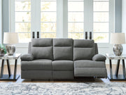 Side-Swipe Reclining Sofa with Drop Down Table Ashley Furniture Sofa  Fresh Start Furniture