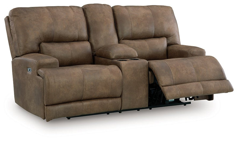 Beckley Place Power Reclining Loveseat with Console -  Ashley Furniture Loveseat