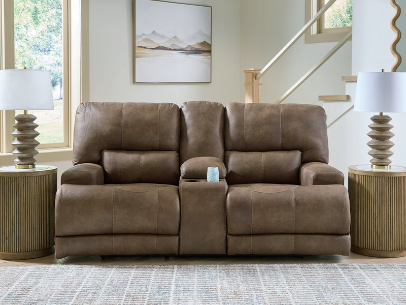 Beckley Place Power Reclining Loveseat with Console -  Ashley Furniture Loveseat