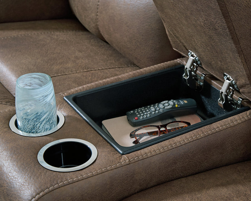 Beckley Place Power Reclining Loveseat with Console -  Ashley Furniture Loveseat