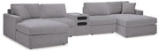Modmax 5 Piece Sectional with Audio Console Ashley Furniture Sectional Granite Fresh Start Furniture