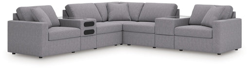 Modmax Balanced Sectional with Audio and Storage Consoles Ashley Furniture Sectional Granite Fresh Start Furniture