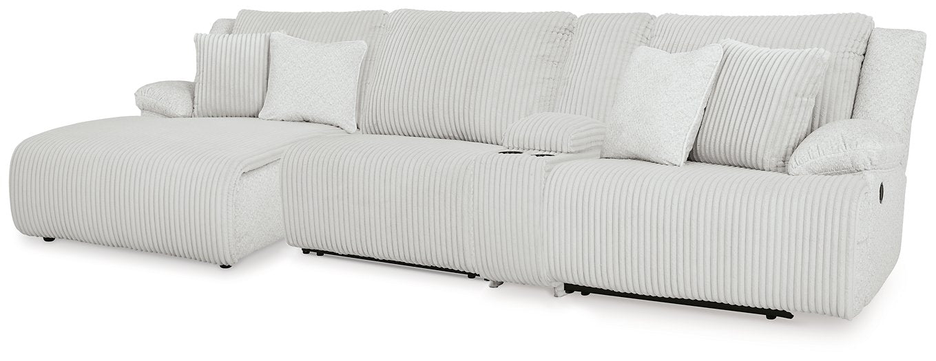 Top Tier Reclining Sectional with Chaise Ashley Furniture Sectional Alloy / 4-Piece Left-Arm Facing Sectional Fresh Start Furniture