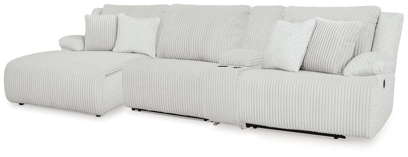 Top Tier Reclining Sectional with Chaise Ashley Furniture Sectional Alloy / 4-Piece Left-Arm Facing Sectional Fresh Start Furniture