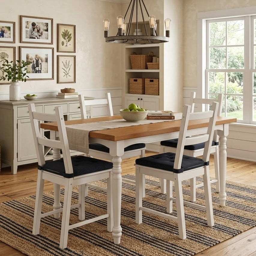 Farmhouse 5-Piece Dining Table Set