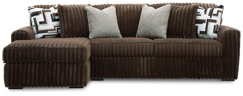 Midnight-Madness Sectional Sofa with Chaise Ashley Furniture Sectional Chocolate / Left-Arm Facing Fresh Start Furniture