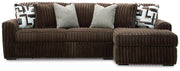 Midnight-Madness Sectional Sofa with Chaise Ashley Furniture Sectional Chocolate / Right-Arm Facing Fresh Start Furniture
