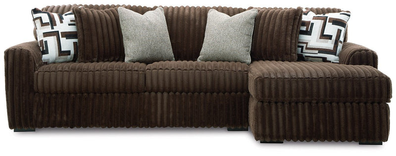 Midnight-Madness Sectional Sofa with Chaise Ashley Furniture Sectional Chocolate / Right-Arm Facing Fresh Start Furniture
