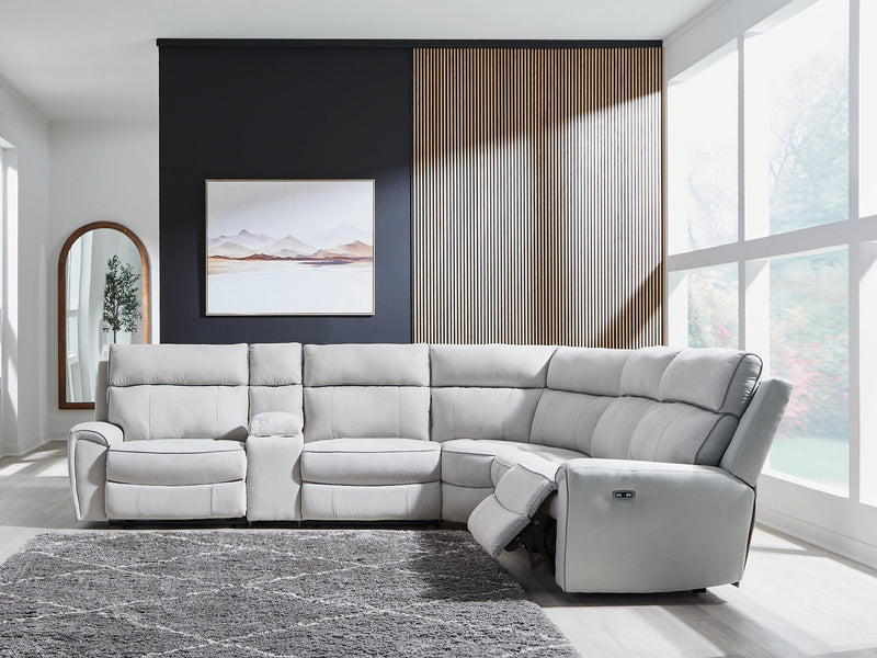 Social Pointe Reclining Sectional with Storage Console Ashley Furniture Sectional  Fresh Start Furniture