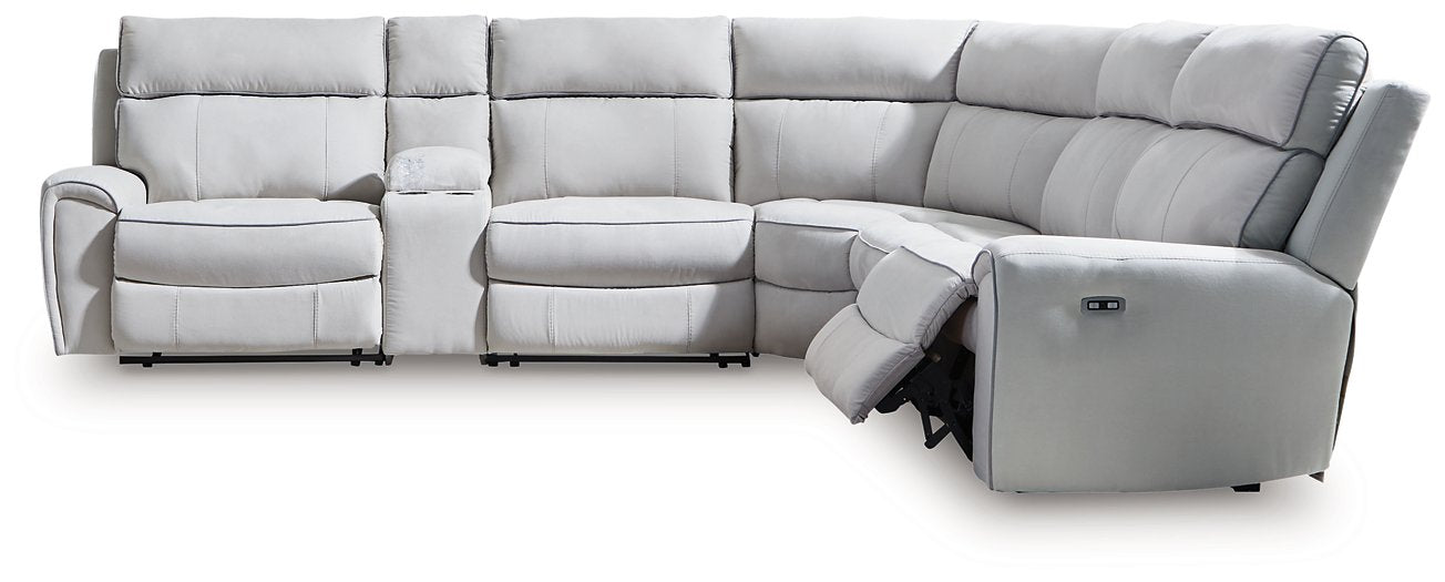 Social Pointe Reclining Sectional with Storage Console Ashley Furniture Sectional Default Title Fresh Start Furniture