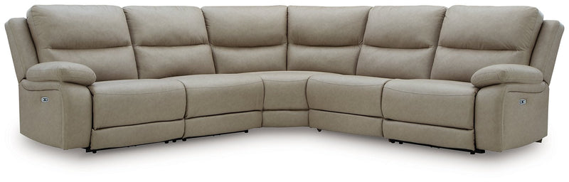Narwhal Place Power Reclining Sectional Ashley Furniture Sectional 5-Piece: Left-Arm Facing Power Recliner/Armless Ch Fresh Start Furniture