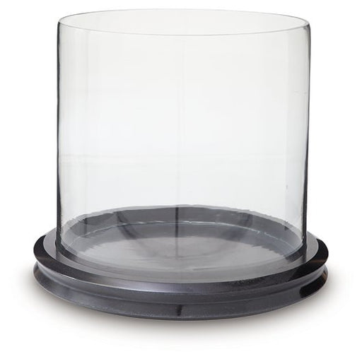 Saskia Candle Holder Ashley Furniture Candle Holder Clear/Black Fresh Start Furniture