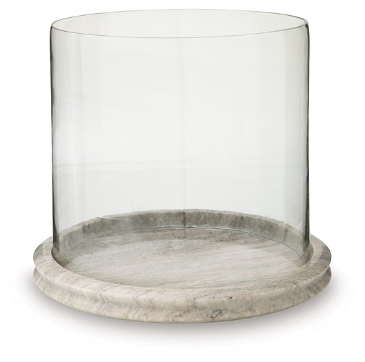 Saskia Candle Holder Ashley Furniture Candle Holder Clear/Beige Fresh Start Furniture