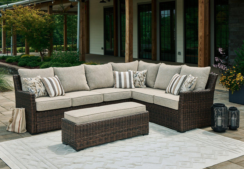 Brook Ranch Outdoor Package -  Ashley Furniture Outdoor Seating Set  Fresh Start Furniture