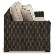 Coastline Bay Outdoor Loveseat with Cushion -  Ashley Furniture Outdoor Seating  Fresh Start Furniture