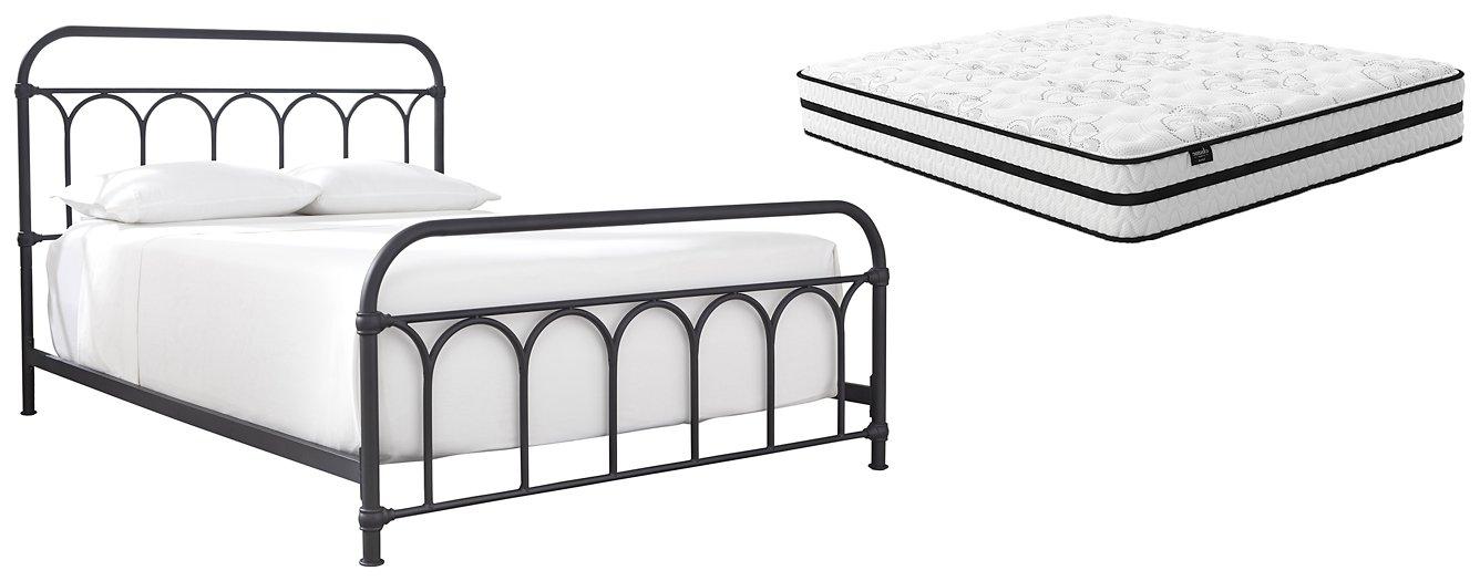 Nashburg Queen Bedroom Set Ashley Furniture Mattress Set 4-Piece: Bed (Headboard, Footboard, Rails)/10-Inch Fresh Start Furniture