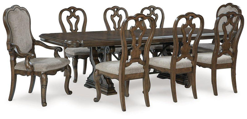 Maylee Dining Room Set Ashley Furniture Dining Room Set 9-Piece: Dining Table/2-Dining Arm Chair/6-Dining  Fresh Start Furniture
