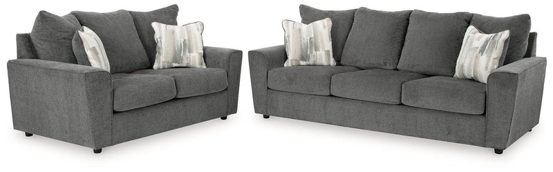 Stairatt Living Room Set Ashley Furniture Living Room Set Sofa/Loveseat / Gravel Fresh Start Furniture
