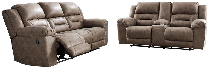 Stoneland Living Room Set Ashley Furniture Living Room Set Sofa/Loveseat / Fossil / Option 1 Fresh Start Furniture