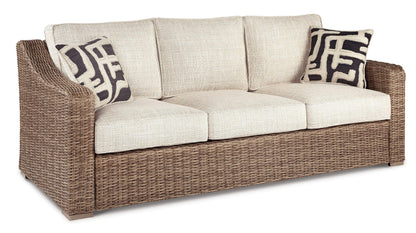 Beachcroft Outdoor Sofa, Lounge Chairs and Fire Pit -  Ashley Furniture Outdoor Dining Set