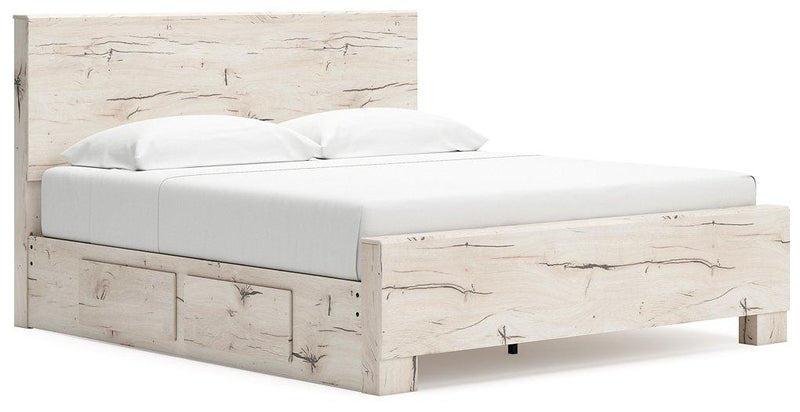 Lawroy Bed Ashley Furniture Bed King / Panel Bed w/ Side Storage Drawers (2) Fresh Start Furniture