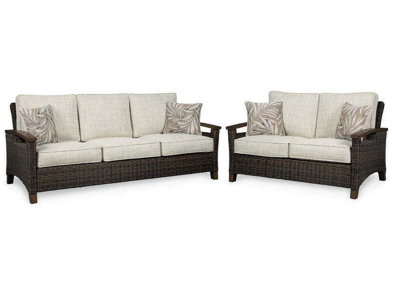 Paradise Trail Outdoor Seating Set Ashley Furniture Outdoor Seating Set 2-Piece: Outdoor Sofa/Outdoor Loveseat Fresh Start Furniture