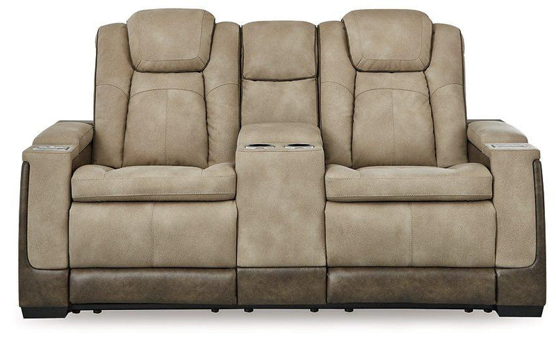 Next-Gen DuraPella Power Reclining Loveseat with Console Ashley Furniture Loveseat Sand Fresh Start Furniture