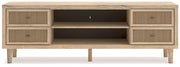 Cielden 72" TV Stand with Electric Fireplace -  Ashley Furniture TV Stand w/Fire  Fresh Start Furniture