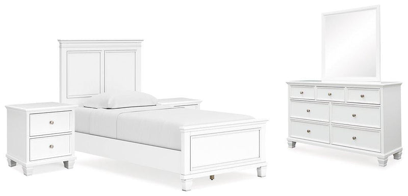 Fortman Bedroom Set Ashley Furniture Bedroom Set 7-Piece: Dresser & Mirror/Bed (Headboard, Footboar Fresh Start Furniture