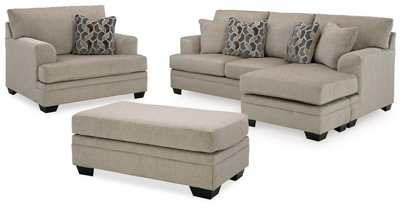 Stonemeade Living Room Set Ashley Furniture Living Room Set 3-Piece: Chofa/Chair/Ottoman / Taupe Fresh Start Furniture