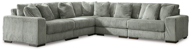 Lindyn Sectional Ashley Furniture Sectional Fog / 5-Piece: Left-Arm Facing Corner Chair/Wedge/ Fresh Start Furniture