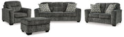 Lonoke Living Room Set Ashley Furniture Living Room Set Sofa/Loveseat/Chair/Ottoman / Gunmetal / Option 1 Fresh Start Furniture