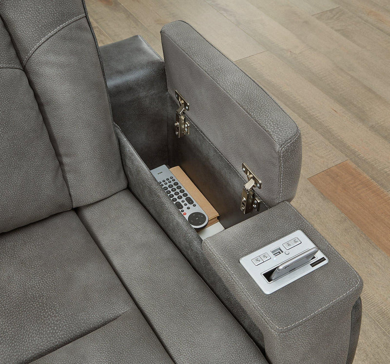 Next-Gen DuraPella Power Reclining Loveseat with Console Ashley Furniture Loveseat  Fresh Start Furniture