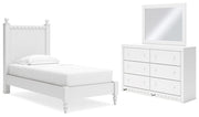 Mollviney Bedroom Set Ashley Furniture Youth Bedroom Set 5-Piece: Bed (Headboard,Footboard,Rails)/Dresser & Fresh Start Furniture