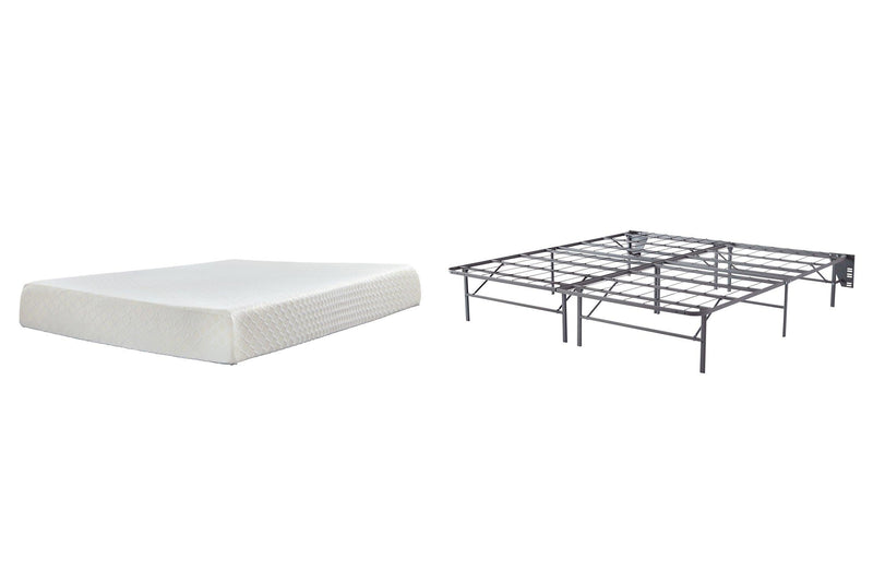 10 Inch Chime Memory Foam Mattress Set Ashley Furniture