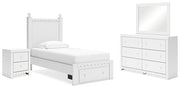 Mollviney Bedroom Set Ashley Furniture Youth Bedroom Set 6-Piece: Bed (Headboard,Footboard,Rails)/Dresser & Fresh Start Furniture